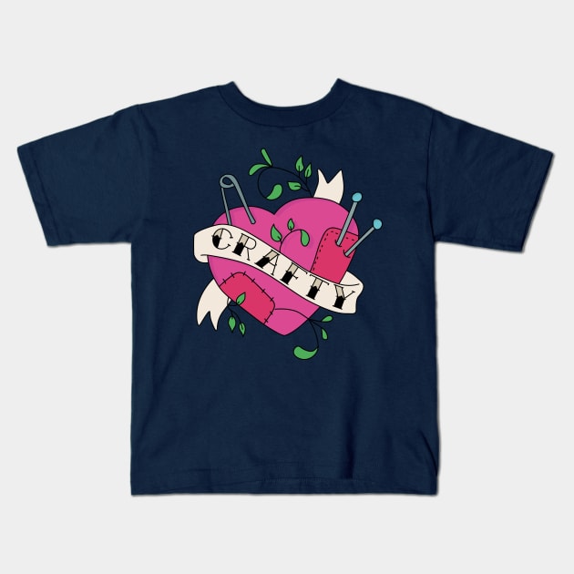 My Heart is Crafty Kids T-Shirt by Nataliatcha23